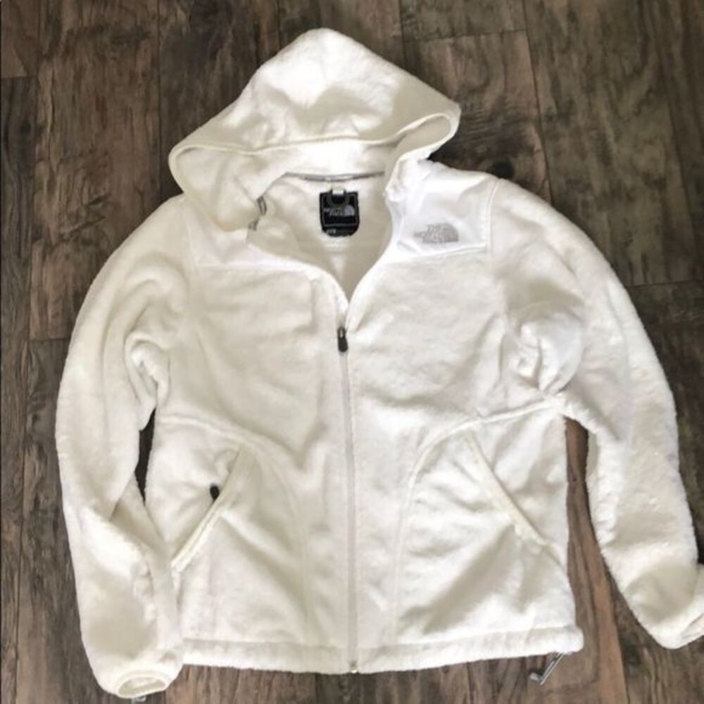 The north Face white Fleece Jacket SZ M